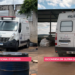 Montagem mostra ambulância da Saúde de Itararé em uma oficina em novembro de 2025 e em outro local em maio de 2026, após denúncia sobre veículo parado.